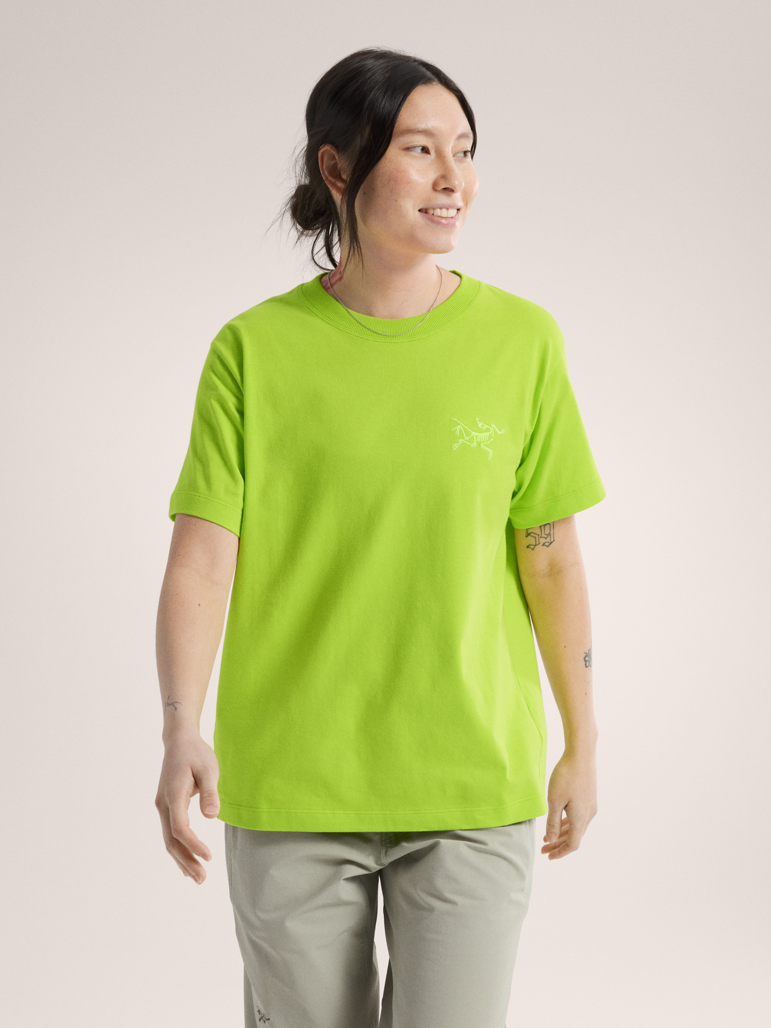 S26-X000008468-Kragg-Cotton-Little-Bird-Crew-Neck-Shirt-SS-Mantis-Women-s-Front-View